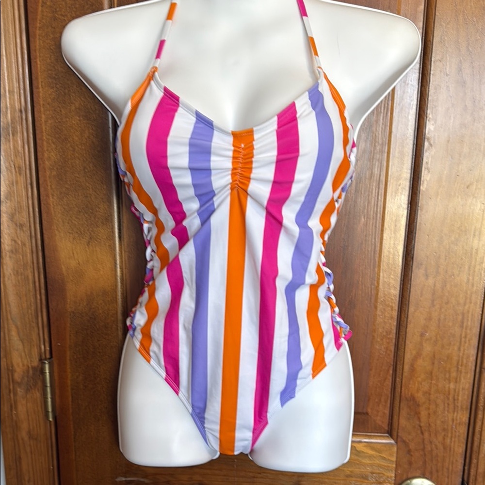 Striped Kids One Piece Swimsuit